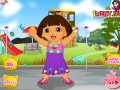 leikur Dora out to park. Dressup