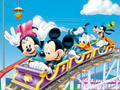 leikur Mickey in Rollercoaster - Set the blocks