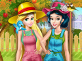 leikur Princesses Working In the Garden 