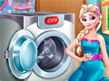leikur Elsa Wash Clothes