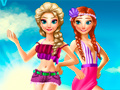 leikur Elsa And Anna Summer Vacation