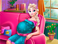 leikur Pregnant Elsa Baby Birth