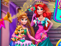 leikur Anna And Ariel Princess Ball Dress Up