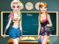 leikur Elsa And Anna Highschool Fashion