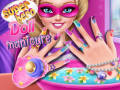 leikur Superhero doll manicure