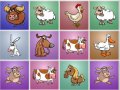 leikur Farm animals matching puzzles