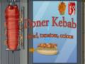 leikur Doner Kebab Salad, Tomatoes, Onions