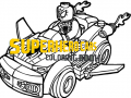 leikur Superhero Cars Coloring Book