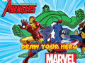 leikur Marvel Draw Your Hero