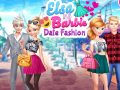 leikur Elsa and Barbie Date Fashion