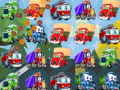 leikur Cartoon Trucks Match 3 