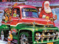 leikur Santa Trucks Jigsaw