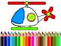 leikur Back To School Helicopter Coloring