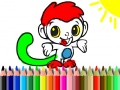 leikur Back To School: Monkey Coloring