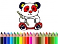 leikur Back To School: Panda Coloring