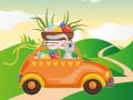 leikur Bunnies Driving Cars Match 3