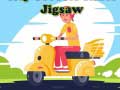 leikur City Scooter Rides Jigsaw