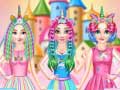 leikur Princesses Rainbow Unicorn Hair Salon