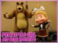 leikur Pink Little Girl and Bear Moments