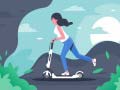 leikur Electric Scooter Rides Jigsaw