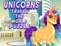 leikur Unicorns Travel The World Puzzle