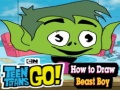 leikur How to Draw Beast Boy