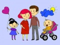 leikur Happy Family Coloring Book
