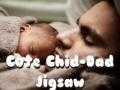 leikur Cute Child-Dad Jigsaw