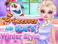 leikur Princesses And Olaf's Winter Style