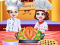 leikur Chef Twins Thanksgiving Dinner Cooking
