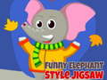 leikur Funny Elephant Style Jigsaw
