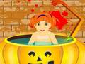 leikur Little Baby Halloween Bathing