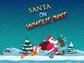 leikur Santa On Wheelie Bike
