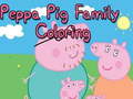 leikur Peppa Pig Family Coloring