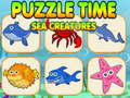 leikur Puzzle Time Sea Creatures