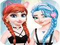 leikur Elsa and Anna Dress Up Makeup 