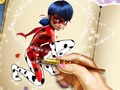 leikur Dotted girl coloring book