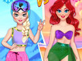 leikur Summer vs Winter Princesses Battle