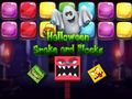 leikur Halloween Snake and Blocks