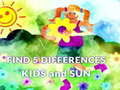 leikur Find 5 Differences Kids and Sun