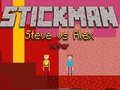leikur Stickman Steve vs Alex Nether