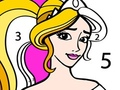 leikur Princess Coloring By Number