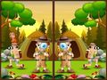 leikur Spot 5 Differences Camping