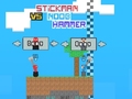 leikur Stickman vs Noob Hammer