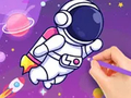 leikur Coloring Book: Astronaut