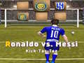 leikur Messi vs Ronaldo Kick Tac Toe
