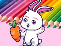 leikur Coloring Book: Rabbit Pull Up Carrot