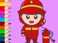 leikur Coloring Book: Fireman