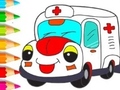 leikur Coloring Book: Ambulance