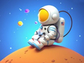 leikur Coloring Book: Spaceman Sitting